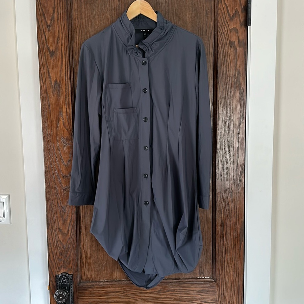 Jason Blue Grey Shirtdress - L